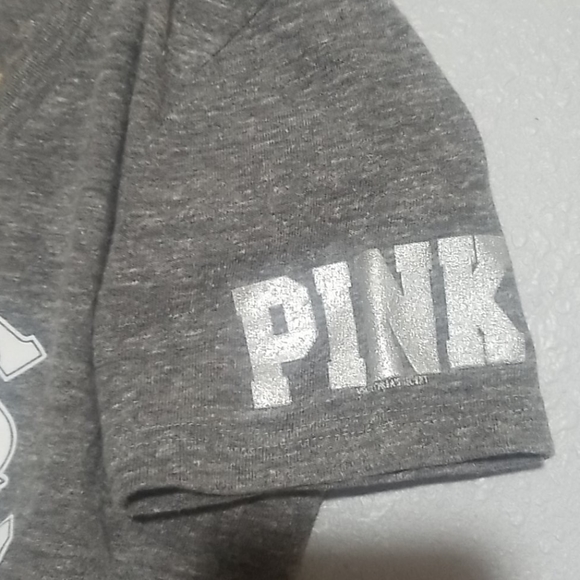 PINK Victoria's Secret Logo T-shirt Blouse Small - Picture 3 of 7